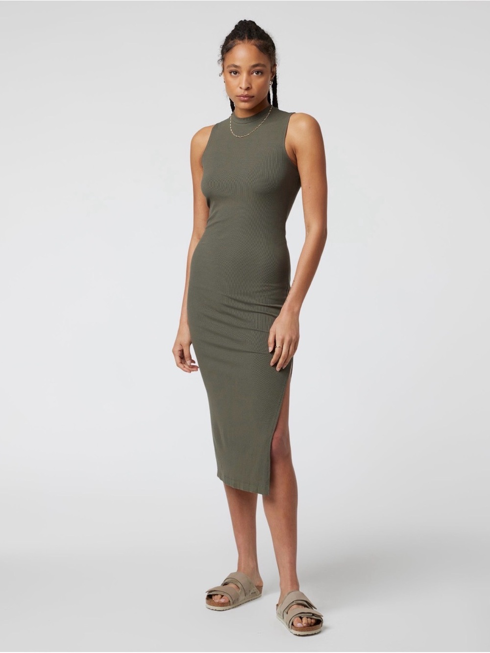 Vuori Pose Dress olive green XS NWOT
